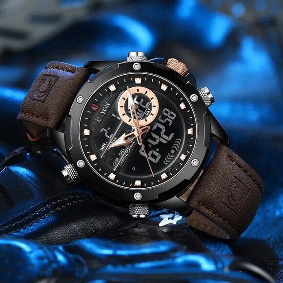 CAYON Digital Men's Military Watch: Waterproof LED Quartz Sports Watch for Men - Picture 5 of 7